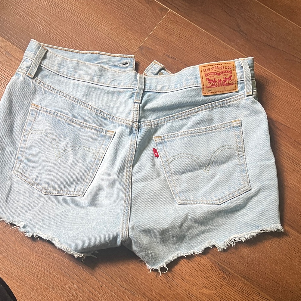 Trendy Denim Distressed Jean Shorts